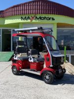 Електрическа четириколка с соларен панел CARGO LUX SOLAR PLUS 1500W/60V - RED
