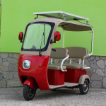 Електрическа триместна триколка Max Motors NEW GOLF RED SOLAR