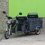 Електрическа триместна товарна триколка MaxiGo Pro, Gray, 2000W, с възможност за…